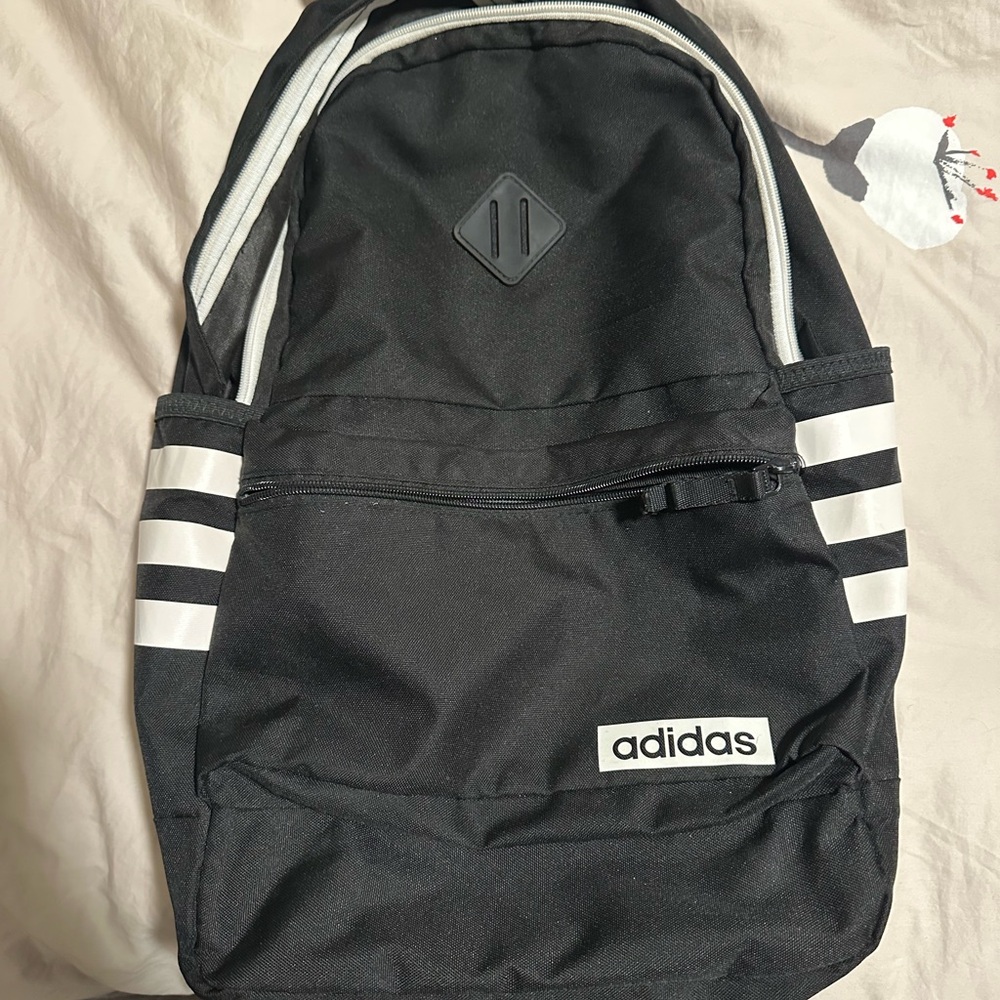 Adidas Black and White Backpack